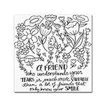 Trademark Fine Art A Friend by Elizabeth Caldwell, 18x18 Canvas Wall Art