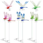 Siunoh Dragonfly Clip Bug Repe Llent - 3D Dragonfly Clips,6 Pack Garden Decor Deer and Horse Fly Deterrent for Indoor/Outdoor Garden