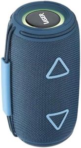 Laser Portable Fabric Bluetooth 5.3 Speaker Max with TWS, Extended Playtime, 1500mAh Battery, 10m Bluetooth Range, 4Ω/8W Speakers, FM Radio, Compatible with USB-C, SD Card, AUX