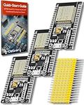 AZDelivery ESP32 NodeMCU Dev Kit C WiFi WLAN CP2102 ESP32-WROOM-32D IoT 2-In-1 Unsoldered Microcontroller Bluetooth Module Development Board compatible with Arduino Including E-Book! (Pack of 3)…