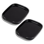 Swuut Ceramic Spoon Rest,Sofa Dishes Set of 2,Spoon Holder for Spatula,Tongs,Gadgets,Coffee Spoon,Spoon Cradle for Stove Top,Key Rest Christmas Gift(Black,S)