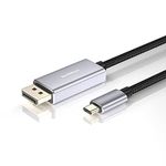 8K USB-C to Displayport Cable 6FT/1.8M, BolAAzuL Braided Thunderbolt 3/USB Type C to DP 1.4 Video Adapter Cord 8K@60Hz 4K@144Hz for MacBook Pro/Air,iMac,iPad Pro 2020,XPS,Galaxy S20