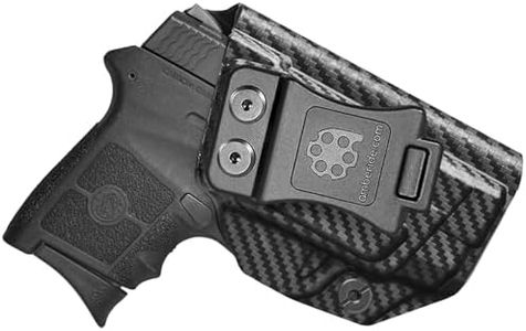 Amberide IWB Kydex Holster for Smith & Wesson Bodyguard 380 Auto, Concealed Carry, No Optic/No Laser, Adjustable Cant, Posi-Click Retention, Made in USA