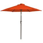 MUCHENGHY Patio Umbrella 7.5ft Market Outdoor Table Umbrella with Push Button Tilt and Crank 6 Ribs for Outside, Lawn, Deck, Garden, Fishing, Backyard & Pool(Orange)