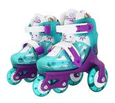 Sumeber Inline Skates Tri Line Adjustable Size Kids Roller Skates Outdoor/Indoor 4 Colors can choose (Fluorescent Green, EU 27-30 UK 9.5-1.5 kids)