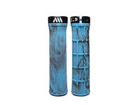 All Mountain Style AMS Berm Grips - Lock-on tapered diameter, comfortable grips, Blue Camo