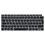 MOSISO Keyboard Cover Compatible with MacBook Air 13 inch 2019 2018 Release A1932 Retina Display with Touch ID, Waterproof Dust-Proof Protective Silicone Skin - (Europe Layout), Black