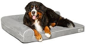 PetFusion BetterLounge Orthopaedic Dog Bed Memory Foam Pet Bed with Waterproof Liner and Removable Cover Comfortable Soft Bed for Dogs- XL (112 x 86 x 19 cm)