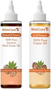 WishCare® 100% Pure Cold Pressed Castor Oil & Jamaican Black Castor Oil - 200Ml Each