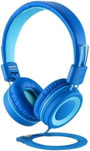 noot products Kids Headphones K11 Foldable Stereo Tangle-Free 5ft Long Cord 3.5mm Jack Plug in Wired On-Ear Headset for iPad/Amazon Kindle,Fire/Boy/Girl/School/Laptop/Tablet(Skyline Blue)