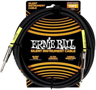 Ernie Ball Classic Silent Instrument Cable, Straight/Straight 10ft - Black