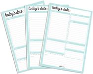 JULIANNE & CO Daily To-Do Undated Tear-Away Planner Notepads - Premium Personal Organizer for Home, Office, Work, School - 50 Pages for Daily Tasks, Notes, Water Intake and Meal Prep (8.5 x 11) (3-PK)