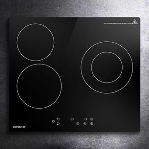 Devanti Electric Ceramic Cooktop 60Cm Kitchen Cooker 4 Burner Hob Touch Control
