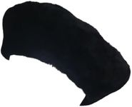 LVCOMEFF Women Sheep Fur Beret Hat Elegant (Black)