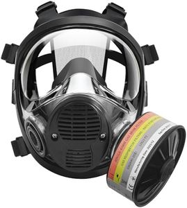 Zekkip Full Face Gas Masks Survival Nuclear and Chemical Organic Vapor Cover Dust Respirator Mask with Filters Advanced 40mm Filtration for Chemical Gases Particulates - Industrial Grade Quality