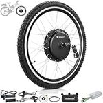 Voilamart Electric Bike Conversion Kit 26" Front Wheel 48V 1000W EBike Wheel Kit Electric Bicycle Hub Motor Kit EBike Cycling Hub with Intelligent Controller for Road Bike