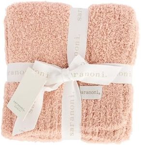SARANONI Bamboni Luxury Baby Blanket | Cozy & Soft Plush Receiving Blankets | Perfect for Girls & Infant Baby Boy Blankets | Peach - 30” x 40"