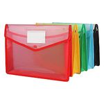 Peeplvalue Envelope Folder, Transparent Poly-Plastic Pack of 10 -A3 Documents File,Drawing Paper Storage Bag with Snap Button Brief Bag for Document