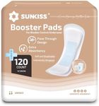 SUNKISS Trustplus Incontinence Booster Pads 14” for Women and Men, Extra Absorbency for Adult Incontinence Underwear and Diapers, Odor Control, 120 Count (4 Pack of 30)