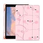 JOYLAND Cute Piggy Pad Case for 8.3" iPad Mini 6 with Pencil Holder, Soft TPU Foldable Smart Stand Back Cover, Auto Wake/Sleep Full Body Protective Anti-Slip Shockproof Protective Case