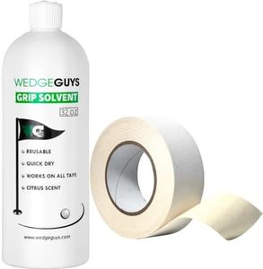 Wedge Guys Golf Grip Tape Roll + 32 Ounce Grip Solvent | Solvent Activated 2" x 18 Yard Double Sided Adhesive Grip Tape Roll for Regripping Golf Clubs