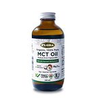 FLORA - MCT Oil, Energy Boost, Keto-Friendly, 100% From Ethically and Sustainably Sourced, Non-GMO Coconuts, Caprylic and Capric Acid, 250 mL Liquid, Glass Bottle