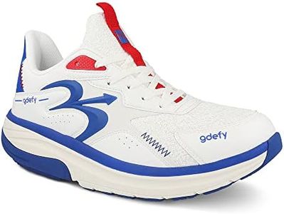 Gravity Defyer g-defy Energiya Cross Training Shoes for Men | Comfortable Orthopedic Shoes for Standing All Day | Patented VersoShock Technology | Wide Toe Box Red,White, Blue