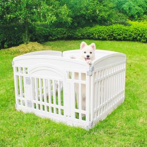 Gupamiga Puppy Playpen, White – 130x65x80cm Indoor Pet Fence