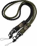 ParaDance Heavy Duty Paracord Lanyard for Keys/Id Badges with Cool USA Flag, Paracord Key Lanyard for Men/Women, Braided Tactical Keychain Lanyard for Phone/Whistle/Camera/Wallet, and More