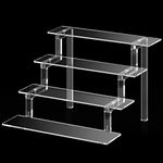 Janaden Perfume Organizer, Perfume Stand Organizer for Dresser, Perfume Display Shelf Holder, Clear Acrylic Display Risers Stands Compatible with Funko Pops Figures, Cologne Fragrance Organizer Rack