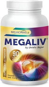 Medicinas - Megaliv - Powerful Liver Support, 100% natural food supplement, 90 capsules is assisting the proper functioning of the liver - Liver Detox Cleanse Regeneration Health Support