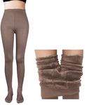 Alexvyan Warm Women Thick Fur Lined Fleece Legging Warm Winter Thermal Soft Leggings (Brown) Slim