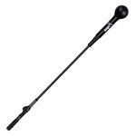 FUNJUMP Golf Swing Trainer Warm Up Device,Golf Training Aid for Strength Flexibility and Tempo Training (40", Black)