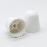 Stinky John's Tall Toilet Bolt Caps - Universal Fit with a Round Top - White Caps (2)