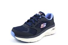 Skechers Womens Arch Fit D'Lux Casual Shoes Vegan Relaxed Fit for A Roomy Comfort Fit at Toe and Forefoot Navy/Blue - 4 UK (149686)