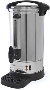 LLOYTRON 10 Litre 1500w Stainless Steel Catering Urn/Water Boiler/Anti-drip Tap/Water Level Indicator/Drip Tray/Auto Re-boil Temperature Control/Locking Lid / E1910 / Stainless Steel
