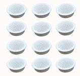 LJL Traders Round Wall Air Hole Closer/Circle Air Cowl/Air Vent Grille Cover Ducting/Mosquito Net/Dust Controller White (2.5 Inch) - Pack of - 12