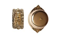 Twist Hand-Turn Solid Brass Wireless Mechanical Doorbell Chime in Polished Lacquered Finish Vintage Decorative Antique Victorian Door Bell with Easy Installation