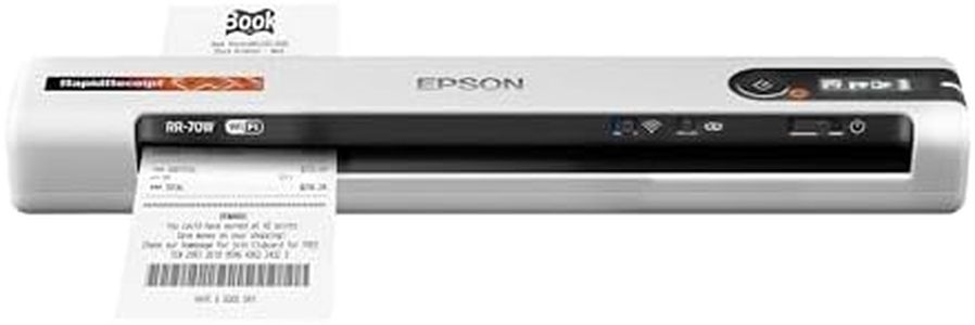 Epson RapidReceipt RR-70W Wireless Mobile Color Receipt & Document Scanner with ScanSmart AI PRO Receipt Management & PDF Software for PC & Mac