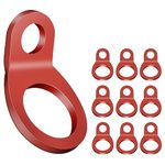 Tie Down Strap Rings Tie-Down Anchors Hooks Stainless Steel Lashing Rings with Red Powder Coating for Tiedown Attachment Points for Dirt Bike, Motorcycle, Trailer, Pickup, Truck,Camper,RV (Pack of 10)