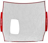 PowerNet 7x7 ft Pitch-Thru Protection Screen for Softball (NET ONLY) | 49 sqft Barrier | Perfect for Pitching or Batting Practice | Open Area in Net to Allow Ball to Pass Through