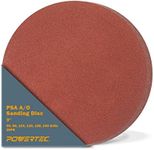 POWERTEC 110341V 9-Inch PSA Aluminum Oxide Adhesive Sanding Disc 5 pcs of Each Grits: 60/80/100/120/180/240, 30 PK