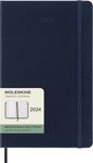 Moleskine 2024 Weekly Planner, 12M, Large, Sapphire Blue, Hard Cover (5 x 8.25)