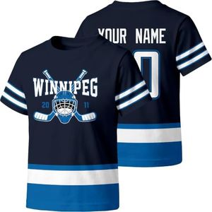 KREDE Winnipeg T Shirt Custom Name Number Gift for Kids Girl Boy