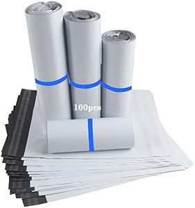 HVDHYY Bolsas Envios Paquetes Pequeño, Bolsas Correo de Plástico Sobre Envío Vinted Autoadhesivo,Resistente al Agua Prueba Manipulaciones Blanco 13cmX24cm, 15cmX27cm, 20cmX30cm, 25cmX35cm (100piezas)