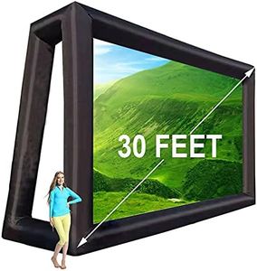 fitnessandfun 30ft Huge Inflatable Projector Screen - Blow Up Outdoor Movie Screens - 360 Inch for TV & Movies - Seamless, Portable, Front & Rear Projection(30ft with blower)