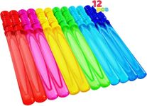 JOYIN 12 Pack 14.6"/37cm 4oz/118ml Big Bubble Wands for Kids, Bubble Swords with 12 * 12ml Concentrated Bubble Solution Refill, Bubbles Party Bag Fillers, Summer Bubble Party Favor, Outdoor Activity