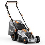 VonHaus Lawnmower 1600W – Electric Corded Lawn Mower for all Types of Grass – 42L Collection Bag, 380mm Working Width, 10m Cable, Foldable Height Adjustable Handlebar, 5 Depth Settings, Carry Handle