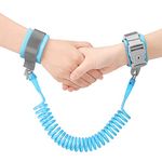 Wrist Reins for Toddlers Boys and Girls, Anyfirst 2.5M Anti Lost Wrist Link, 360°Rotate Toddler Wrist Strap with Elastic Wire Rope and Security Lock for Children Walking, Blue