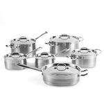 Lagostina’s Commercial Capsule Technology Stainless Steel Kitchen Pots and Pans Set, 12 piece cookware set, Oven and Dishwasher Safe. Induction Safe